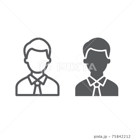 Advocate line and glyph icon, justice and law, person sign, vector graphics, a linear pattern on a white background. Advocate line and glyph icon, justice and law, person sign, vector graphics, a linear pattern on a white background. 75842212