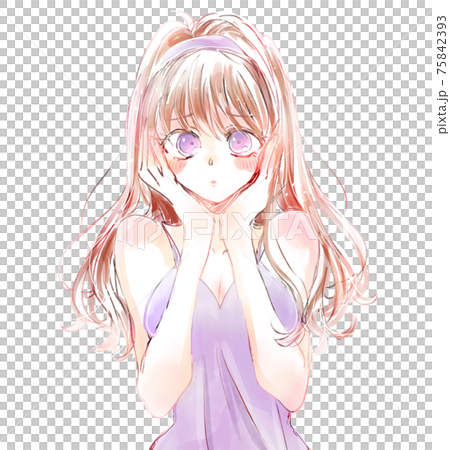 悩む女性 75842393