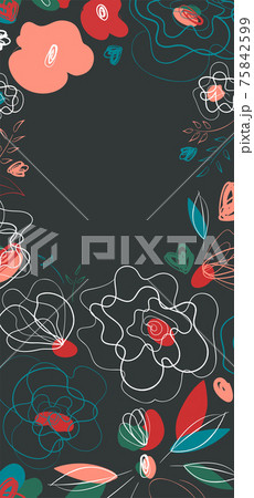 Poppy floral countryside trendy flyer Poppy floral countryside trendy flyer 75842599