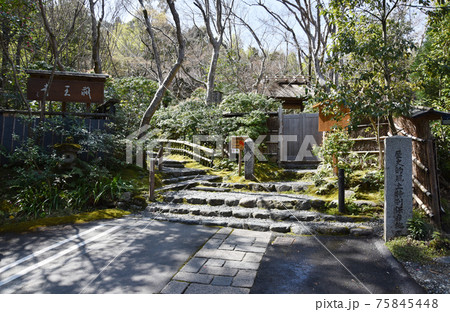 祇王寺 入口 京都市嵯峨野 祇王寺 入口 京都市嵯峨野 75845448