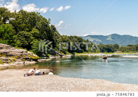 The Scenic Arakawa River in Chichibu, Saitama, Japan 75846783