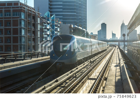 Dubai metro railway Dubai metro railway 75849623
