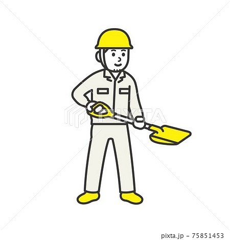 工事現場で作業をしている人たち 75851453