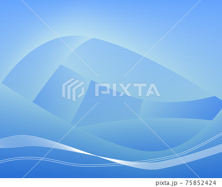 青と曲線のアブストラクト背景画像素材 ベクター画像のイラスト素材