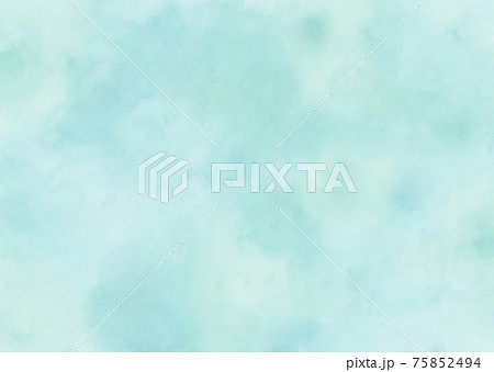 エメラルドグリーンの滲みのイラスト素材