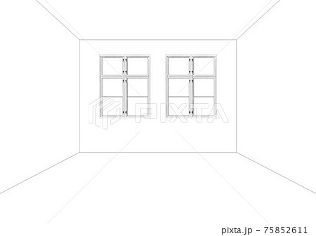 部屋と窓のイラスト 75852611