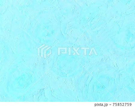 画面一面オイルパステルで描かれた水色の花の抽象画風背景イラスト 横 画面一面オイルパステルで描かれた水色の花の抽象画風背景イラスト 横 75852759