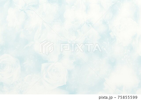 エアブラシ風のデルフィニウムとバラの青いの背景 エアブラシ風のデルフィニウムとバラの青いの背景 75855599
