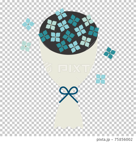 Illustration of hydrangea bouquet Illustration of hydrangea bouquet 75856002