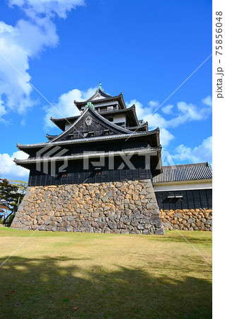 松江城 天守西面 島根県松江市 松江城 天守西面 島根県松江市 75856048