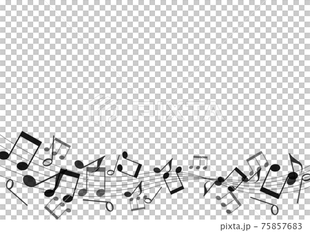 躍動感のある音符フレーム no.01 75857683
