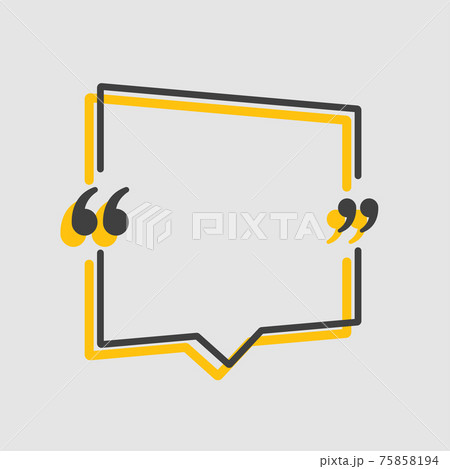 Quote bubble text with bracket, vector banner 75858194