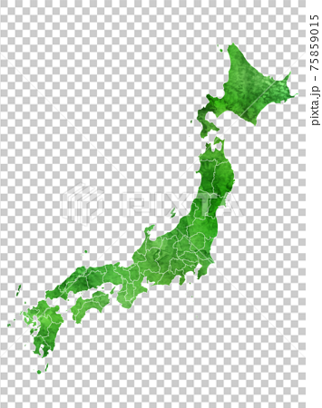 日本　地図　水彩　アイコン 75859015