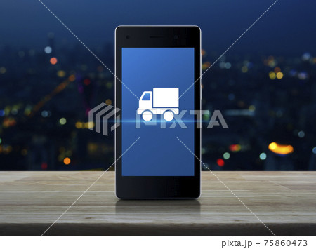 Business truck transportation online concept Business truck transportation online concept 75860473