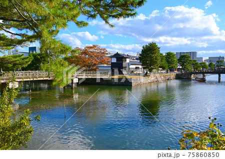 松江城の町並み 宇賀橋 松江歴史館 松江市 松江城の町並み 宇賀橋 松江歴史館 松江市 75860850