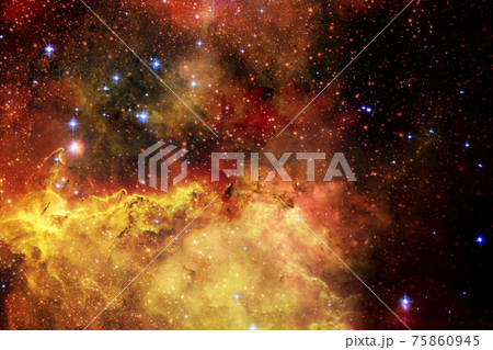 Outer space art. Starfield. Elements of this image furnished by NASA. 75860945