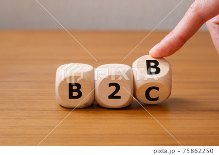 B2BとB2C サイコロの目を変える手 B2BとB2C サイコロの目を変える手 75862250