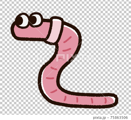 Cute earthworm character Cute earthworm character 75863506