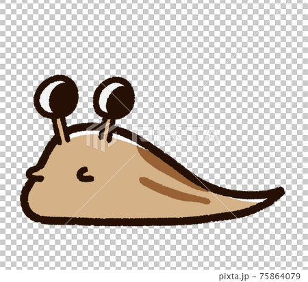 かわいいナメクジのキャラクター かわいいナメクジのキャラクター 75864079