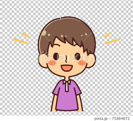 男の子 笑顔 話す イラスト素材のイラスト素材