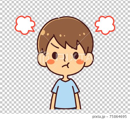 男の子 怒る イラスト素材のイラスト素材