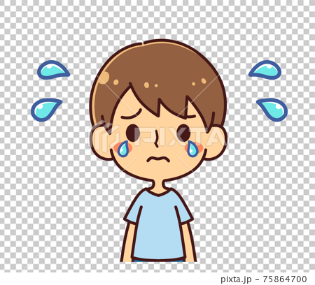 男の子 泣く 悲しい イラスト素材のイラスト素材