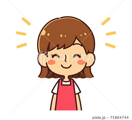 女の子 笑顔 にこにこ イラスト素材のイラスト素材