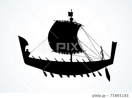 Vector illustration. Ancient Phoenician ship 75865183