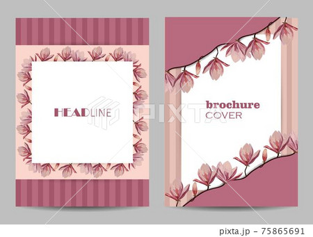 Modern vector templates for brochure cover in A4 Modern vector templates for brochure cover in A4 75865691