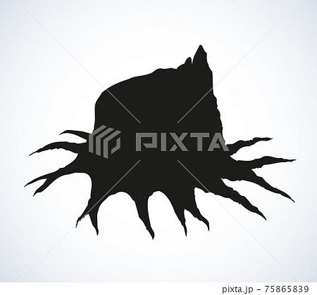 Old tree stump. Vector sketch Old tree stump. Vector sketch 75865839