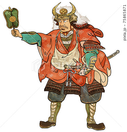 武田信玄立像-軍配を振って指揮を取る 75865871