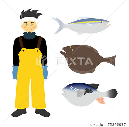 漁師と魚三種 漁師と魚三種 75866037