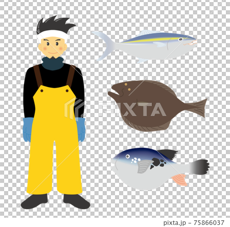 漁師と魚三種 漁師と魚三種 75866037