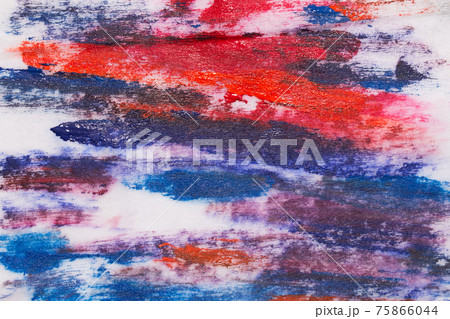 brush strokes with paint on paper. blue and purple 75866044