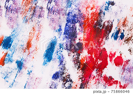 brush strokes with paint on paper. blue and purple 75866046