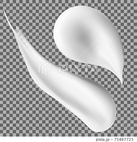 Cream texture. Face moisturizer smear creme swatch 75867725