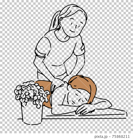 Female beauty beauty salon massage illustration 75868211