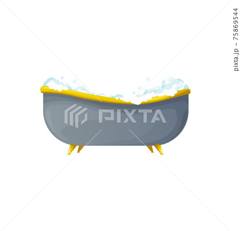 Bathtub bathroom interior object, soapy bubbles 75869544