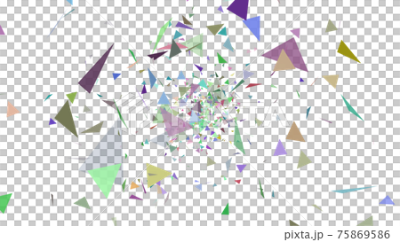 CG triangle fluttering colorful triangular confetti 75869586