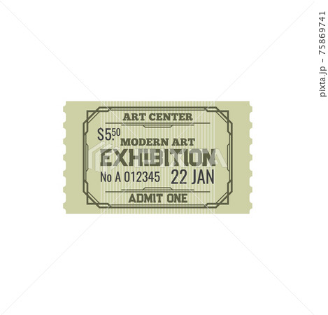 Retro full ticket to ar center modern exhibition 75869741