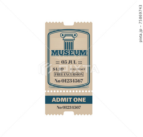 Full ticket to city history museum isolated coupon Full ticket to city history museum isolated coupon 75869743