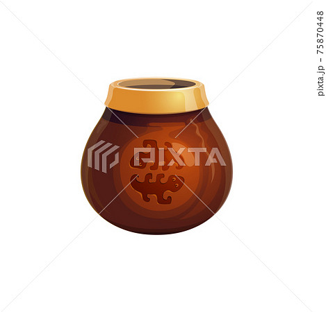 Gourd cup with yerba mate tea isolated calabash 75870448