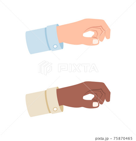 Hand taking something vector illustration isolated on white background. 75870465