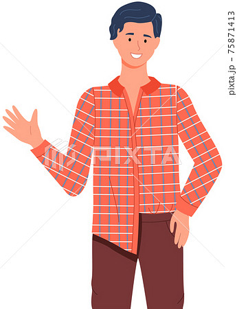 Man greeting gesture. Nations representatives waving hand saying hello Man greeting gesture. Nations representatives waving hand saying hello 75871413