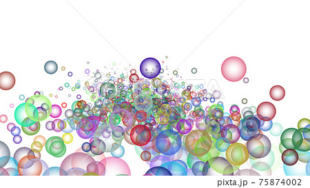 Cgバブル 多数のカラフルな泡のイラスト素材