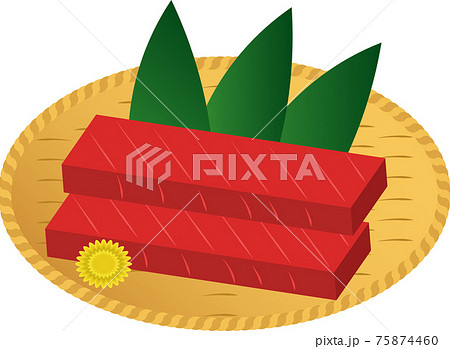 まぐろ刺身柵のイラスト素材