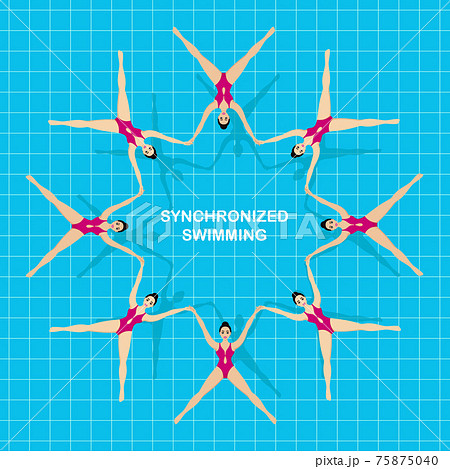 Synchronized swim. Vector 75875040