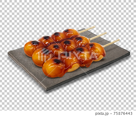 みたらし だんご イラスト リアル 皿のイラスト素材 75876443 Pixta