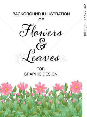 花を装飾した背景テンプレートのイラスト素材