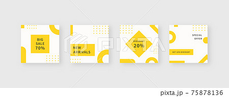 Social media template. Trendy editable social media post template. Mockup isolated. Template design. Vector illustration. Social media template. Trendy editable social media post template. Mockup isolated. Template design. Vector illustration. 75878136
